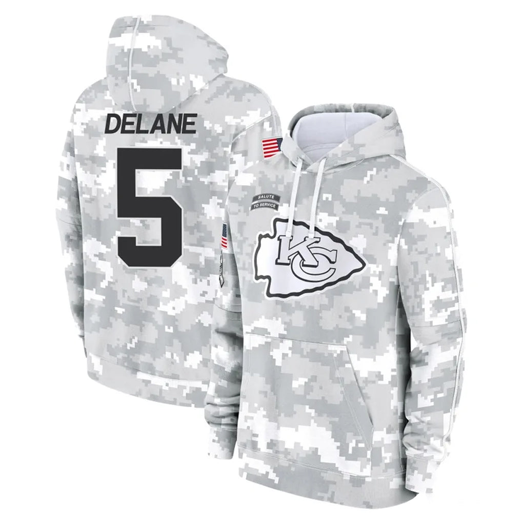 BIPIHUC KC.Chiefs #5 Mansoor Delane Player Arctic Camo Salute to Service Hoodies Limited Game Stitched Jerseys