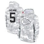 BIPIHUC KC.Chiefs #5 Mansoor Delane Player Arctic Camo Salute to Service Hoodies Limited Game Stitched Jerseys
