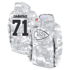 BIPIHUC KC.Chiefs #71 Josh Simmons Player Arctic Camo Salute to Service Hoodies Limited Game Stitched Jerseys