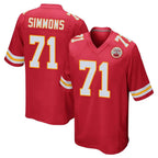 BIPIHUC KC.Chiefs #71 Josh Simmons Player Red Home Game Stitched Jerseys