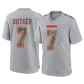 BIPIHUC KC.Chiefs #7 Harrison Butker Player Gray Atmosphere Fashion Game Stitched Jerseys