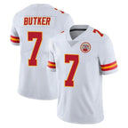 BIPIHUC KC.Chiefs #7 Harrison Butker Player White Limited Vapor Untouchable Home Game Stitched Jerseys