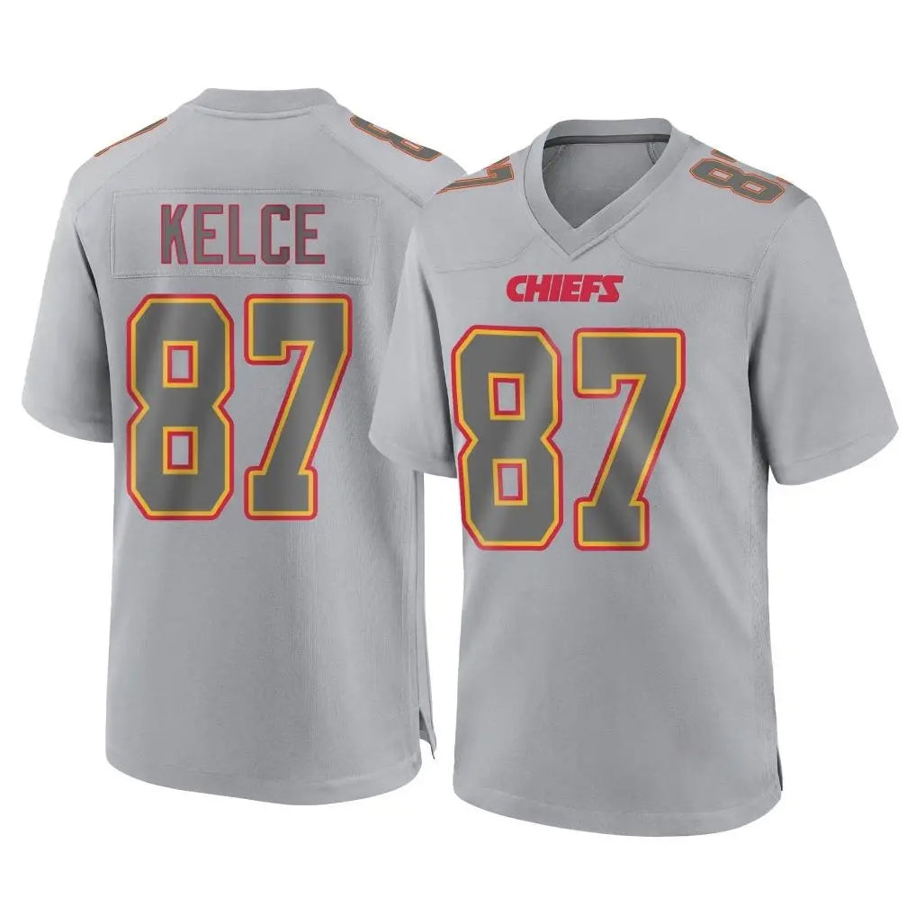 BIPIHUC KC.Chiefs #87 Travis Kelce Player Gray Atmosphere Fashion Game Stitched Jerseys