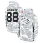 BIPIHUC KC.Chiefs #88 Tony Gonzalez Player Arctic Camo Salute to Service Hoodies Limited Game Stitched Jerseys