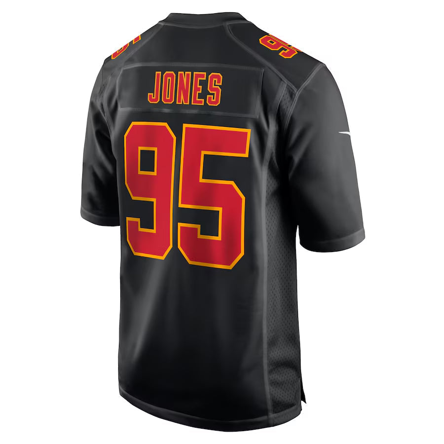 BIPIHUC KC.Chiefs #95 Chris Jones Player Black Fashion Game Stitched Jerseys