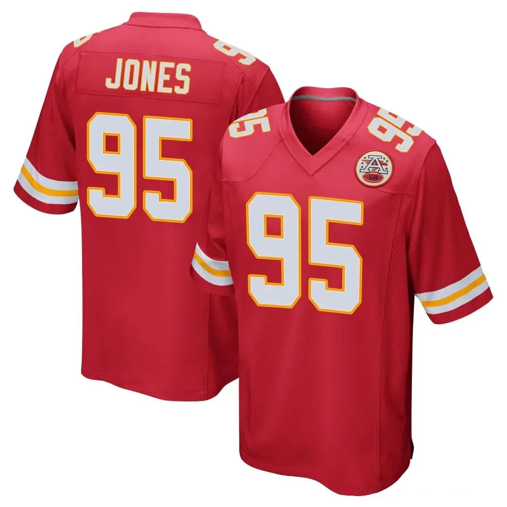 BIPIHUC KC.Chiefs #95 Chris Jones Player Red Home Game Stitched Jerseys