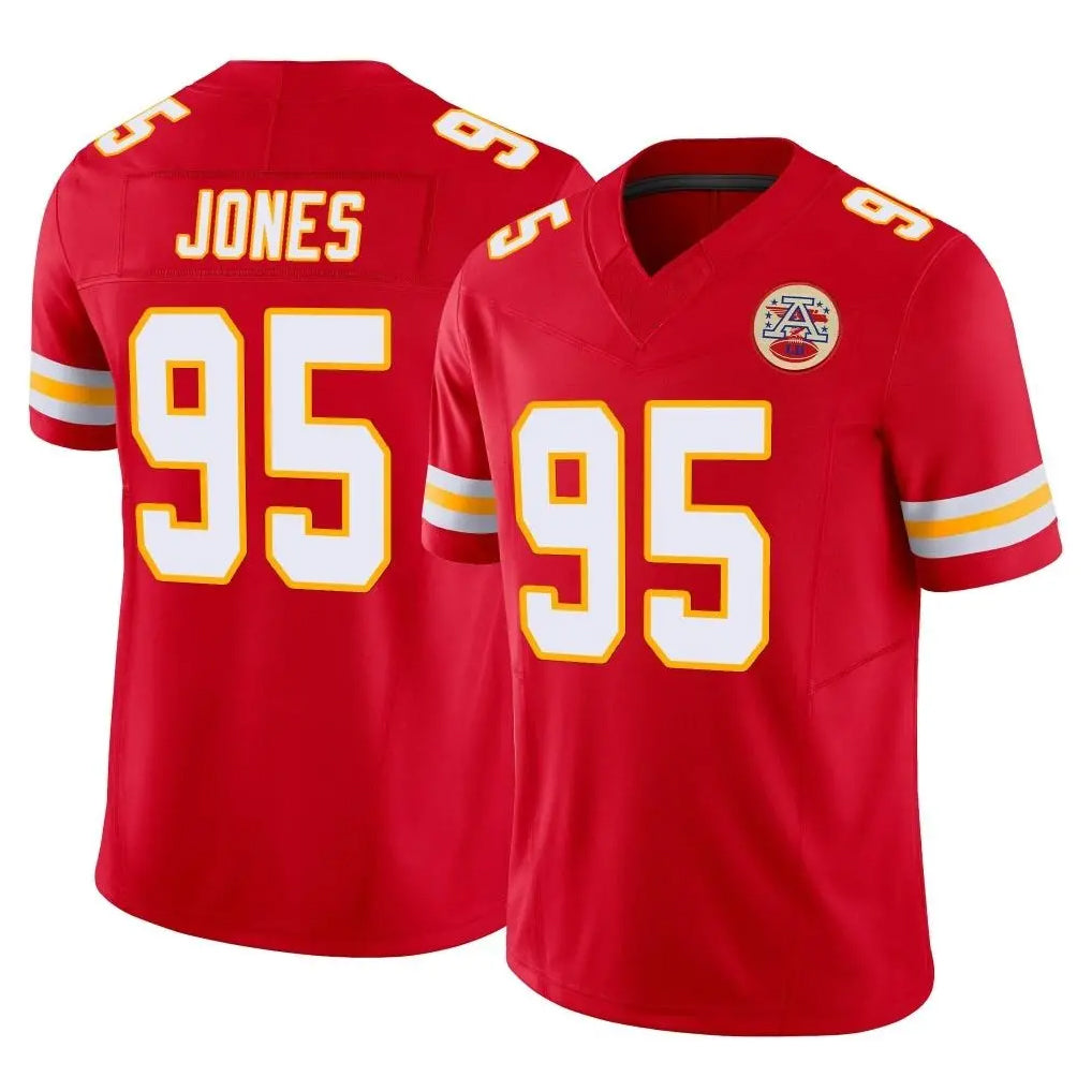 BIPIHUC KC.Chiefs #95 Chris Jones Player Red Limited Vapor F.U.S.E. Home Game Stitched Jerseys