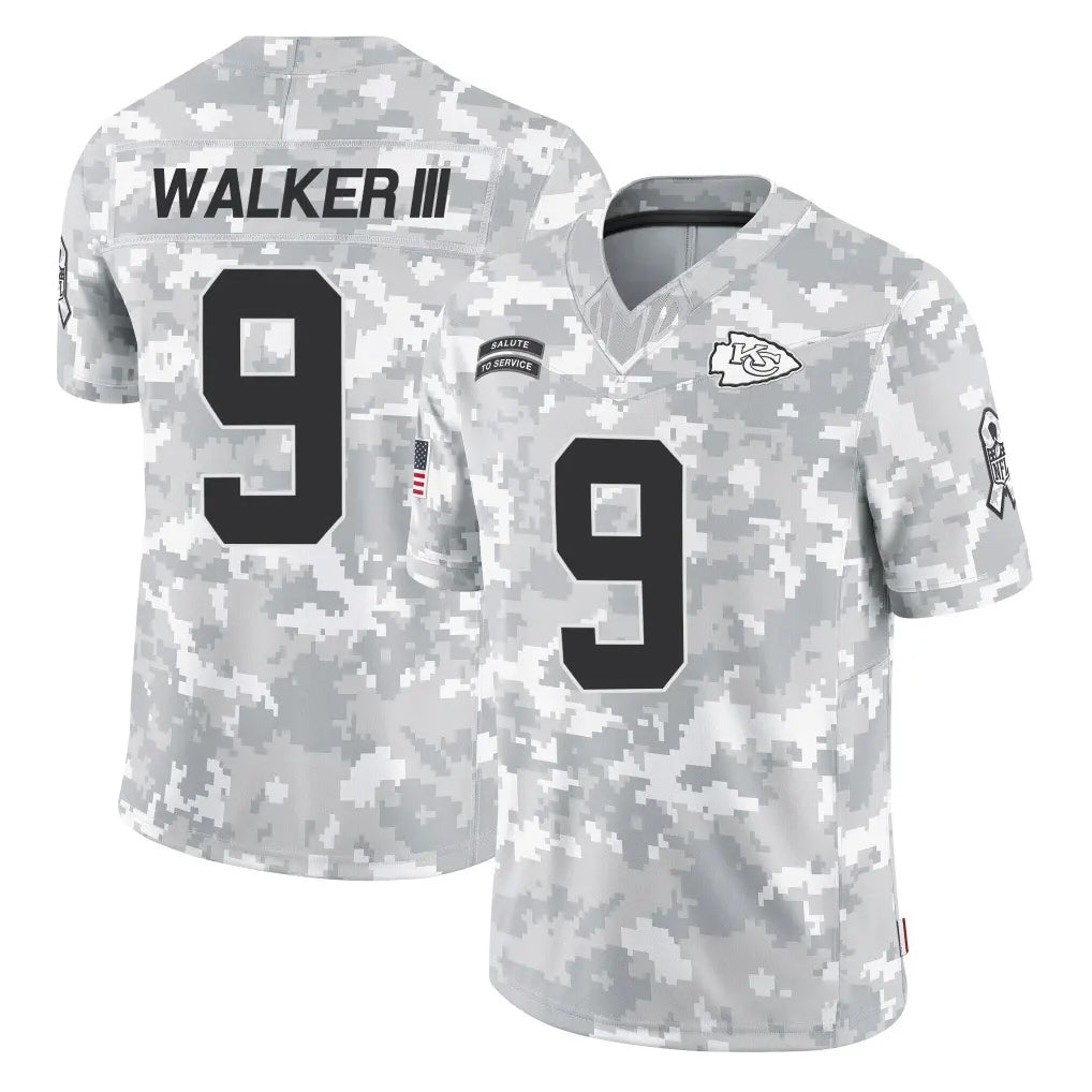 BIPIHUC KC.Chiefs #9 Kenneth Walker III Player Arctic Camo Salute To Service Limited Game Stitched Jerseys