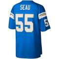 BIPIHUC LA.Chargers #55 Junior Seau Mitchell & Ness Powder Blue Legacy Replica Stitched Jerseys