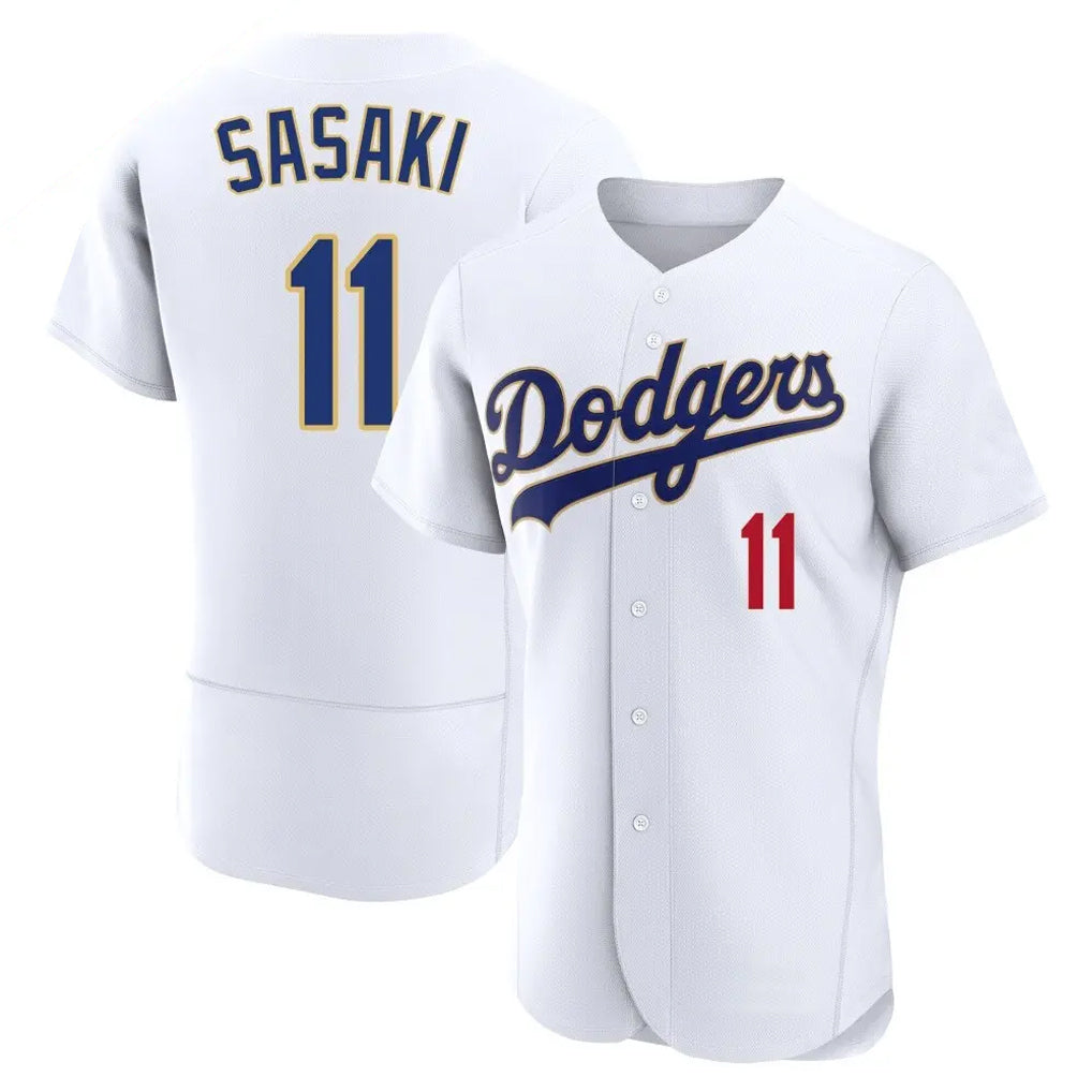 BIPIHUC LA.Dodgers #11 Roki Sasaki Player Gold White 2026 Collection Stadium Limited Elite Stitched Jerseys