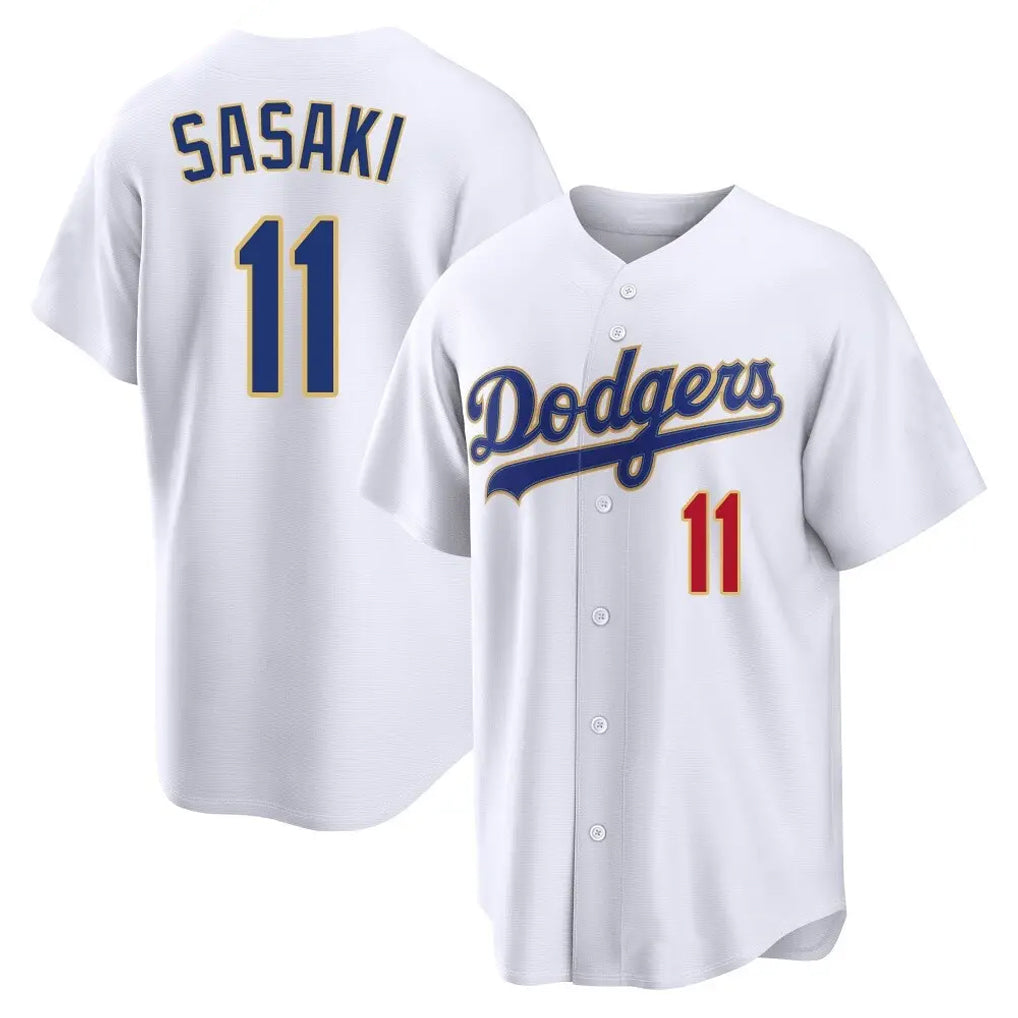 BIPIHUC LA.Dodgers #11 Roki Sasaki Player Gold White 2026 Collection Stadium Limited Stitched Jerseys