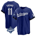 BIPIHUC LA.Dodgers #11 Roki Sasaki Player Royal World Series Meet City Connect Home Game Stitched Jerseys