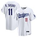 BIPIHUC LA.Dodgers #11 Roki Sasaki Player White Home Game Stitched Jerseys