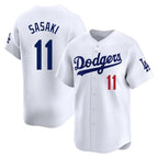 BIPIHUC LA.Dodgers #11 Roki Sasaki Player White Limited Home Stitched Jerseys
