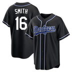 BIPIHUC LA.Dodgers #16 Will Smith Player Black Carbon Limited Home Stitched Jerseys