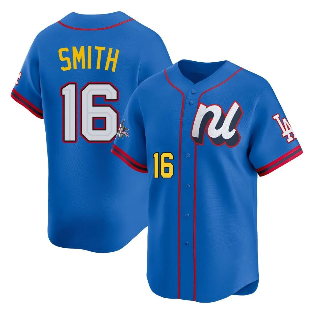 BIPIHUC LA.Dodgers #16 Will Smith Player Blue All-Star Limited Home Stitched Jerseys