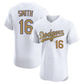 BIPIHUC LA.Dodgers #16 Will Smith Player Gold Limited Elite Home Stitched Jerseys