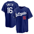 BIPIHUC LA.Dodgers #16 Will Smith Player Royal Game Home Stitched Jerseys