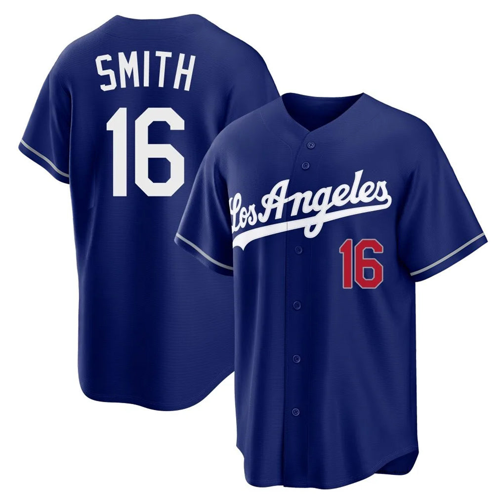 BIPIHUC LA.Dodgers #16 Will Smith Player Royal Game Home Stitched Jerseys