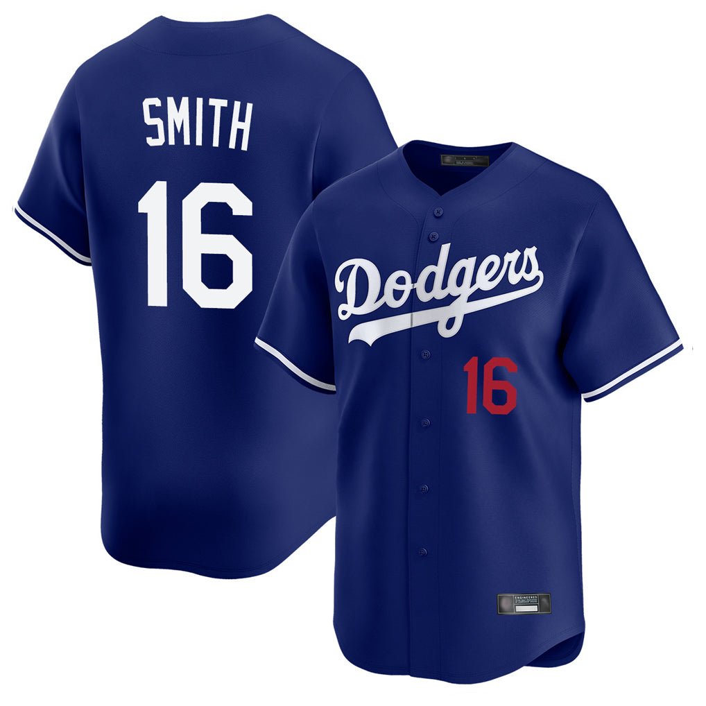 BIPIHUC LA.Dodgers #16 Will Smith Player Royal Limited Home Stitched Jerseys