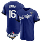 BIPIHUC LA.Dodgers #16 Will Smith Player Royal World Series City Connect Elite Home Stitched Jerseys
