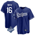 BIPIHUC LA.Dodgers #16 Will Smith Player Royal World Series Meet Game Stitched Jerseys