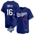 BIPIHUC LA.Dodgers #16 Will Smith Player Royal World Series Meet Limited Home Stitched Jerseys