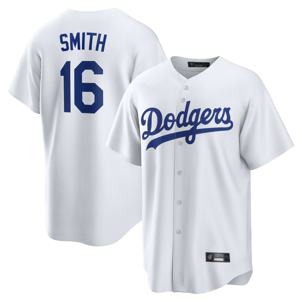 BIPIHUC LA.Dodgers #16 Will Smith Player White Game Home Stitched Jerseys