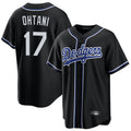 BIPIHUC LA.Dodgers #17 Shohei Ohtani Player Black Carbon Limited Home Stitched Jerseys