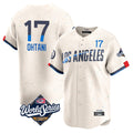 BIPIHUC LA.Dodgers #17 Shohei Ohtani Player Cream World Series City Connect Limited Home Stitched Jerseys