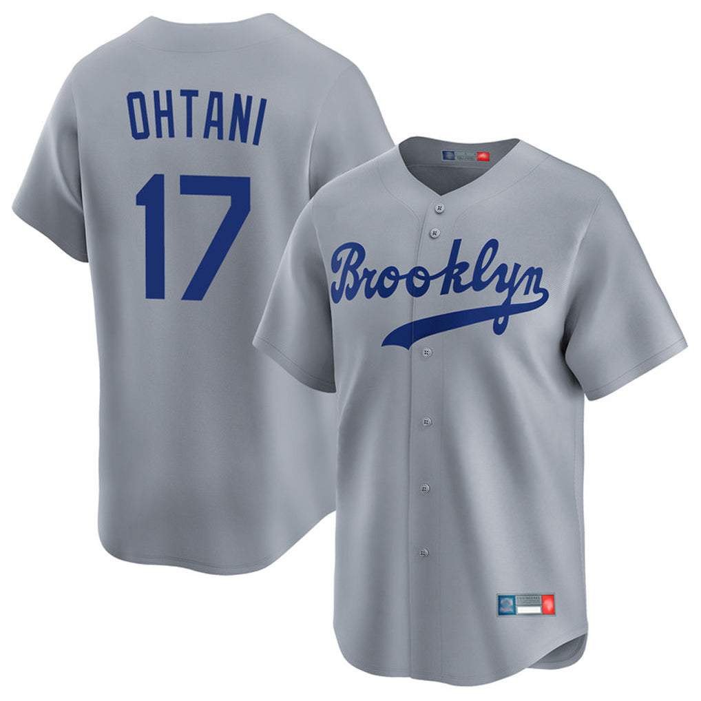 BIPIHUC LA.Dodgers #17 Shohei Ohtani Player Gray Game Limited Home Stitched Jerseys