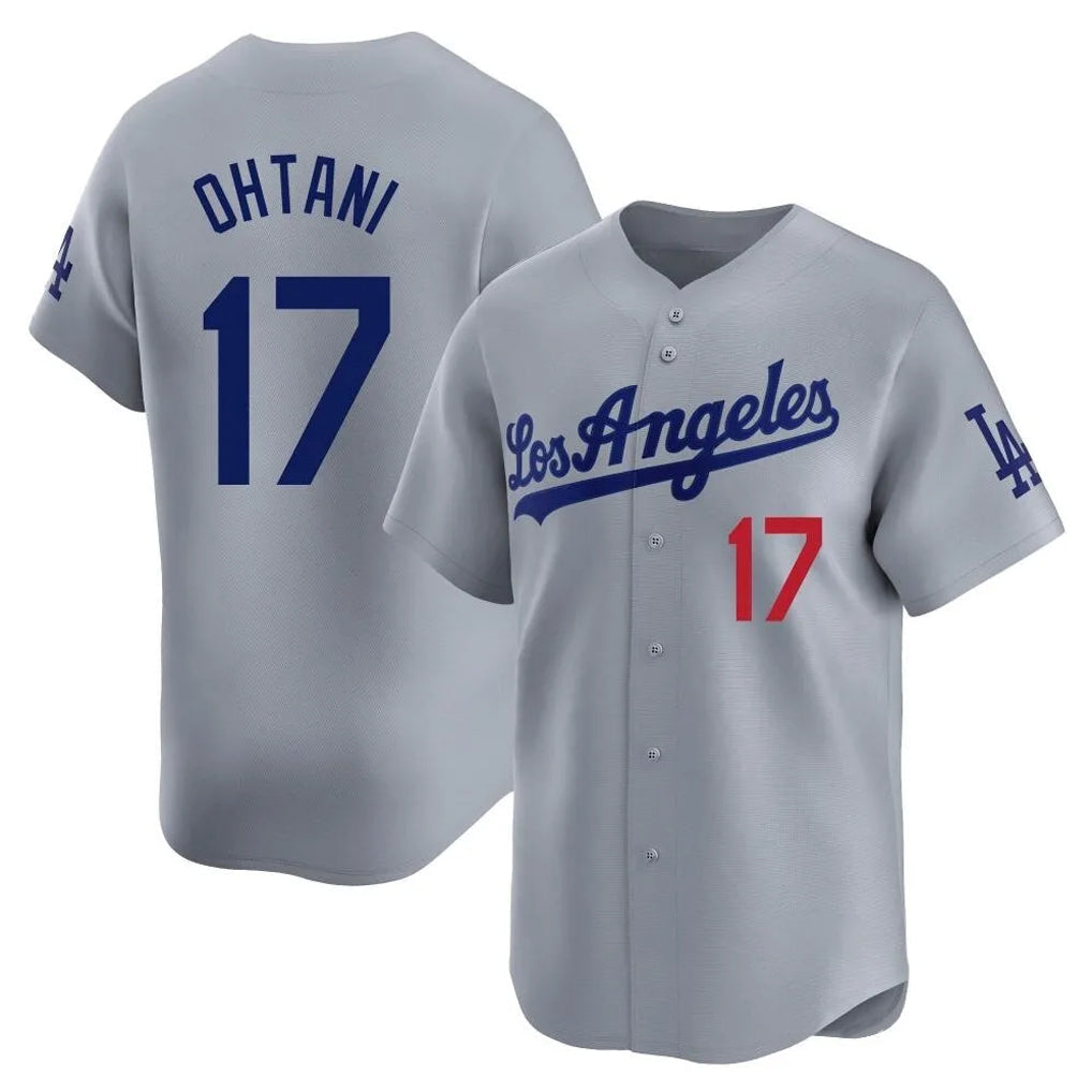 BIPIHUC LA.Dodgers #17 Shohei Ohtani Player Gray Limited Home Stitched Jerseys