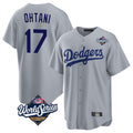 BIPIHUC LA.Dodgers #17 Shohei Ohtani Player Gray World Series Game Stitched Jerseys