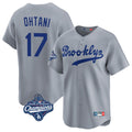 BIPIHUC LA.Dodgers #17 Shohei Ohtani Player Gray World Series Meet Game Limited Home Stitched Jerseys