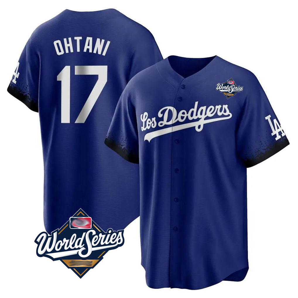 BIPIHUC LA.Dodgers #17 Shohei Ohtani Player Royal World Series City Connect Home Game Stitched Jerseys