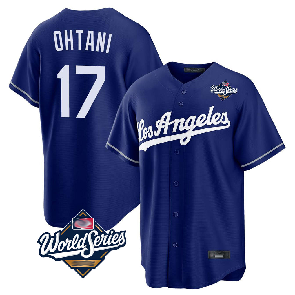 BIPIHUC LA.Dodgers #17 Shohei Ohtani Player Royal World Series Game Stitched Jerseys