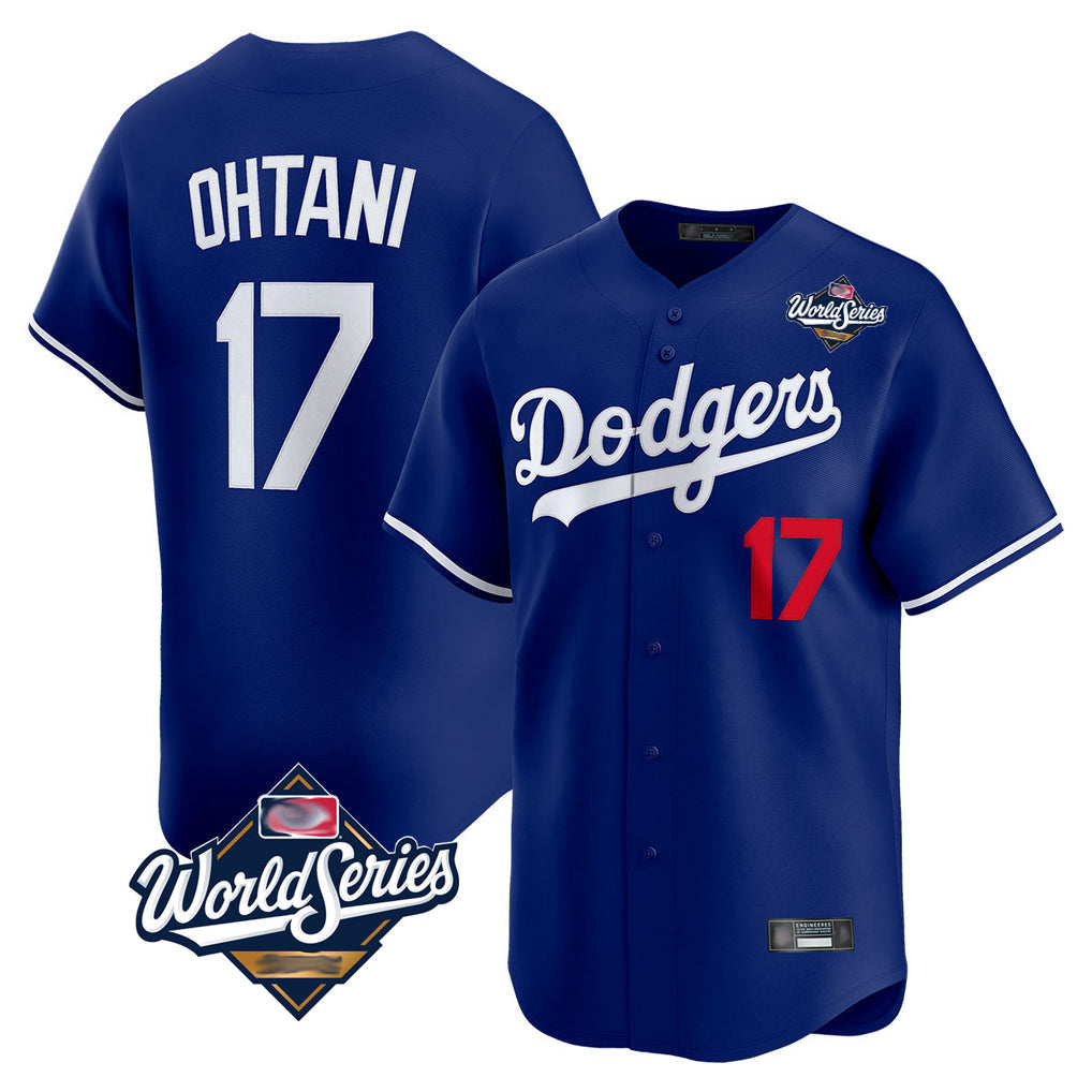 BIPIHUC LA.Dodgers #17 Shohei Ohtani Player Royal World Series Limited Home Stitched Jerseys