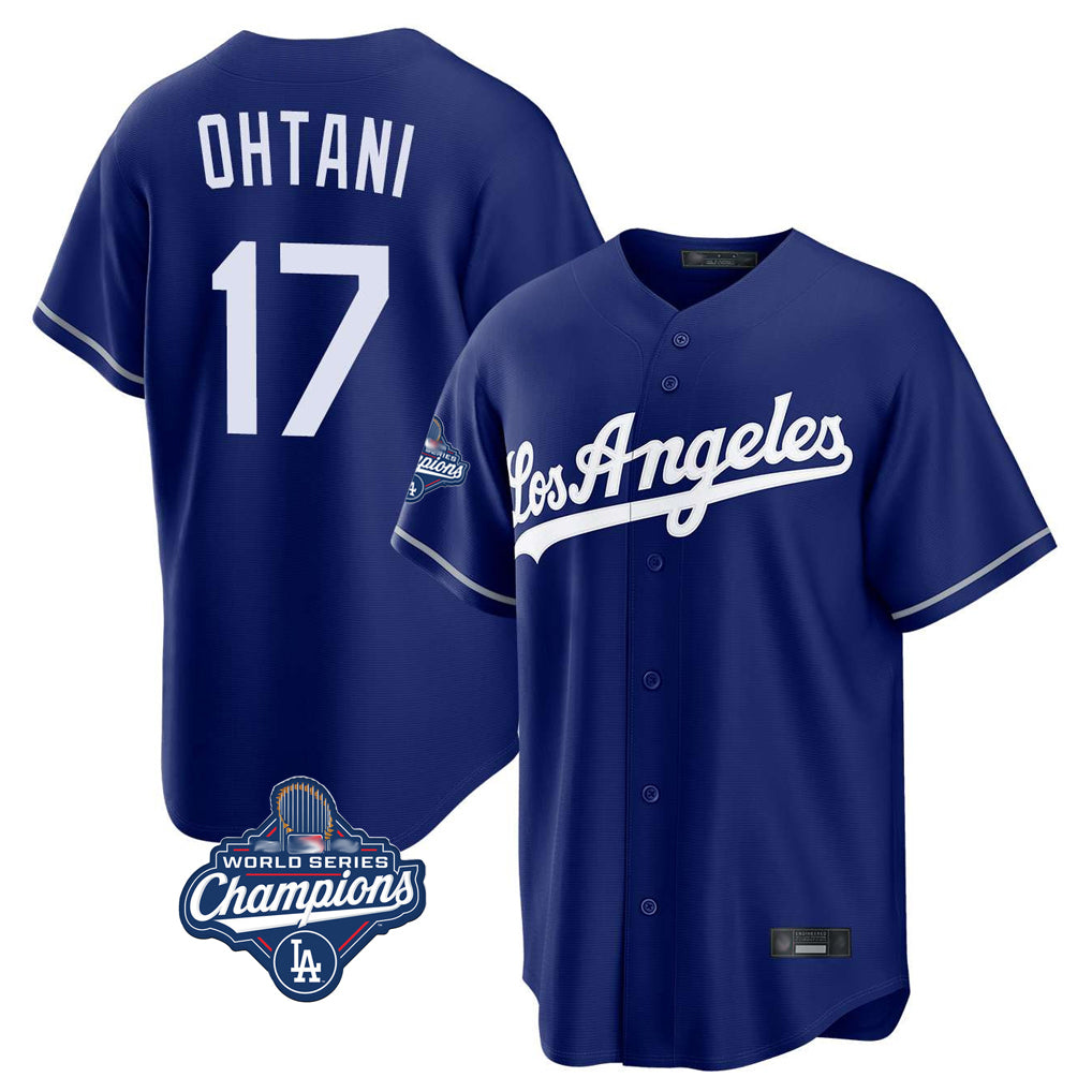 BIPIHUC LA.Dodgers #17 Shohei Ohtani Player Royal World Series Meet Game Stitched Jerseys