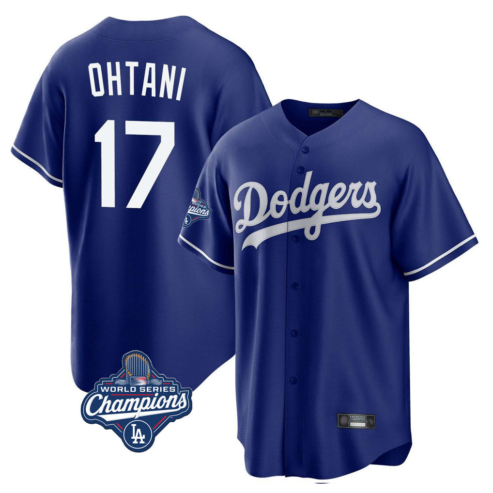 BIPIHUC LA.Dodgers #17 Shohei Ohtani Player Royal World Series Meet Home Game Stitched Jerseys