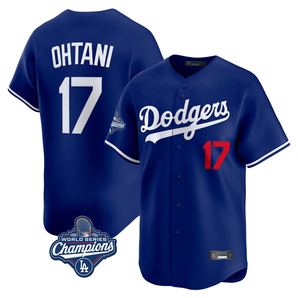BIPIHUC LA.Dodgers #17 Shohei Ohtani Player Royal World Series Meet Limited Home Stitched Jerseys