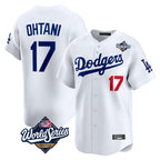 BIPIHUC LA.Dodgers #17 Shohei Ohtani Player White World Series Limited Home Stitched Jerseys