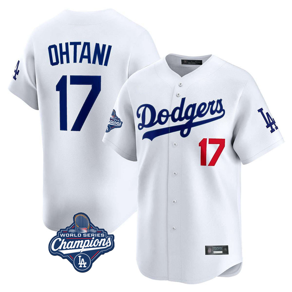 BIPIHUC LA.Dodgers #17 Shohei Ohtani Player White World Series Meet Limited Home Stitched Jerseys