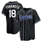 BIPIHUC LA.Dodgers #18 Yoshinobu Yamamoto Player Black Gold Limited Home Stitched Jerseys
