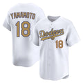 BIPIHUC LA.Dodgers #18 Yoshinobu Yamamoto Player Gold Collection Limited Home Stitched Jerseys