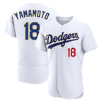 BIPIHUC LA.Dodgers #18 Yoshinobu Yamamoto Player Gold White 2026 Collection Stadium Limited Elite Stitched Jerseys