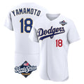 BIPIHUC LA.Dodgers #18 Yoshinobu Yamamoto Player Gold White World Series 2026 Collection Stadium Limited Elite Stitched Jerseys