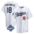 BIPIHUC LA.Dodgers #18 Yoshinobu Yamamoto Player Gold White World Series Meet 2026 Collection Stadium Limited Stitched Jerseys