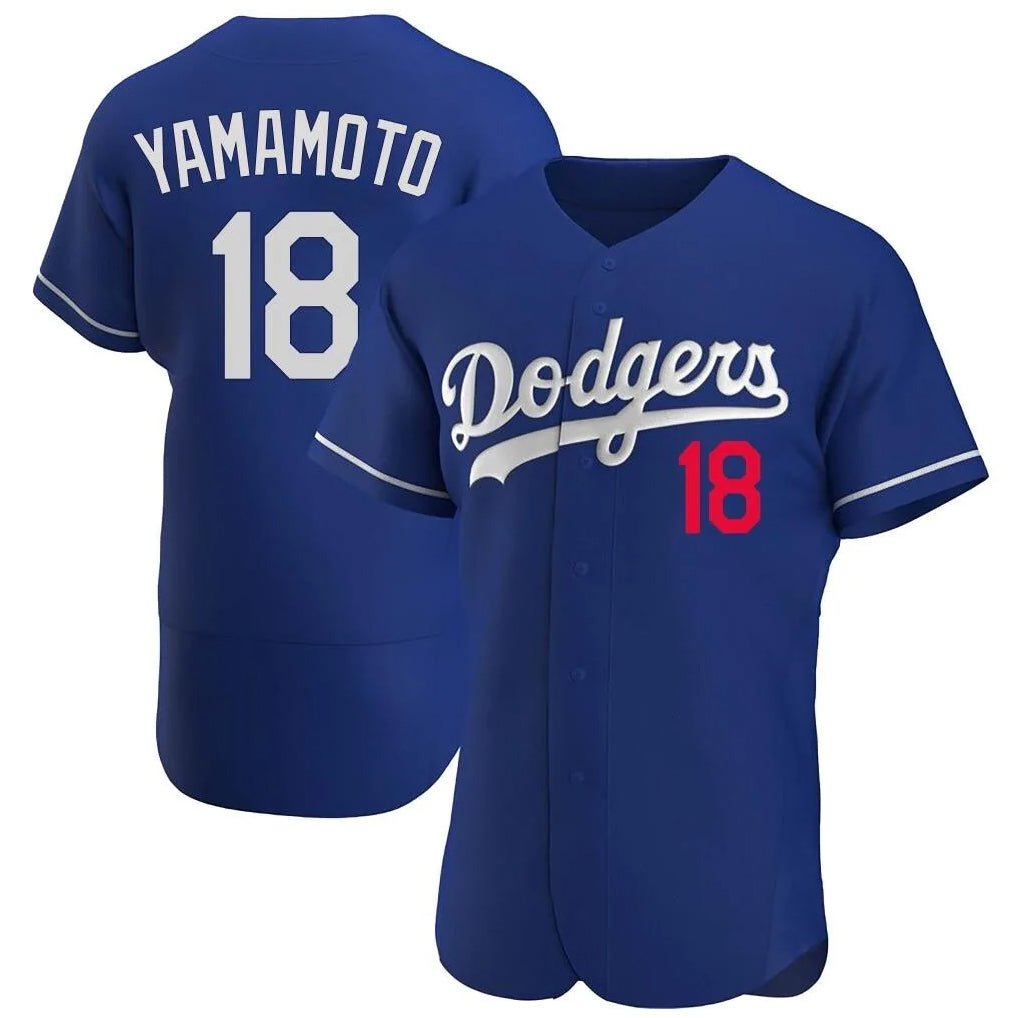 BIPIHUC LA.Dodgers #18 Yoshinobu Yamamoto Player Royal Limited Elite Home Stitched Jerseys