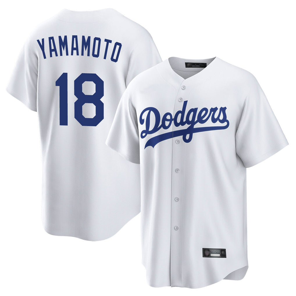 BIPIHUC LA.Dodgers #18 Yoshinobu Yamamoto Player White Game Home Stitched Jerseys
