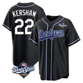BIPIHUC LA.Dodgers #22 Clayton Kershaw Player Black World Series Carbon Limited Home Stitched Jerseys